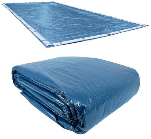 Pool Mate 352545RPM Winter Pool Cover, Heavy-Duty Blue, 25 x 45 ft Inground Pools