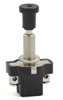 sourcing map Push-Pull-Schalter 1St Für Elektrofahrzeuge 8mm DC 12V | Silberfarben, Kunststoff, Metall, DC 12V, 31X21X60mm, Einfacher Einbau Ohne Aufwand
