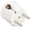 Schuko-Stecker aus Duroplast (Bakelit-Optik), Winkelstecker, Elfenbein-weiß