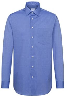 Chemise business homme Seidensticker - coupe classique - sans repassage - col Kent - manches longues - 100 % coton