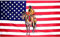 AZ FLAG - Flagge Usa Mit Indianer Und Pferd - 150x90 cm - Vereinigten Staaten Von Amerika Fahne 100% Polyester mit Messing-Ösen - 110g