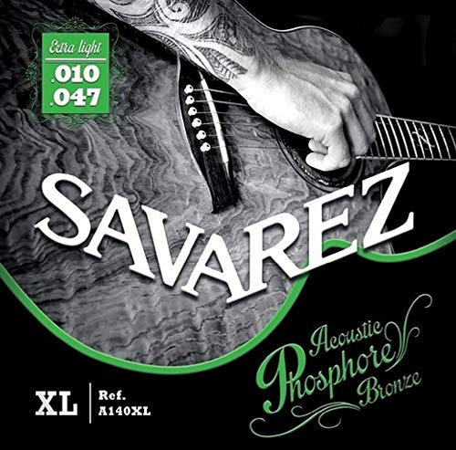 Savarez Saiten für Akustikgitarre Acoustic Phosphor Bronze Satz A140XL Extra Light .010-.047
