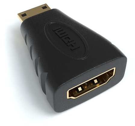 JAMEGA - Mini HDMI auf HDMI Adapter (19pol) 4K Ultra HD 1080p Full HD