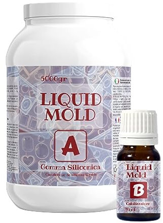 Resin Pro ® Liquid Mold: Gomma Siliconica Liquida (525g) per La Creazione di Stampi per Epossidiche, Poliuretaniche, Cera, Sapone, Gesso, Cemento - Durezza 20 Shores - 100% Made in Italy