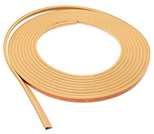 Gedotec Türdichtung selbstklebend TPE 4.10 | 1 Rolle - PVC Türrahmen Dichtung | Länge: 6 m | Falzbreite: 12 mm | Türzargendichtung beige | Fensterdichtung und Türdichtung | Türgummi