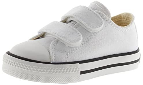 victoria Basket Unisex Tribu Lona & Puntera De Goma & Tiras Adherentes 106555 para Niños Blanco 28