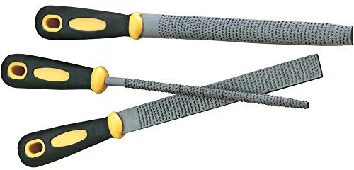 Woodstock D3113 Juego de escofinas para madera 3 piezas Con asas de goma