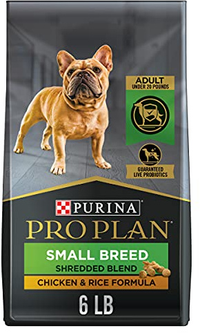Purina Pro Plan Small Breed Dog Food With Probiotics for Dogs, Shredded Blend Chicken & Rice Formula - 6 lb. Bag