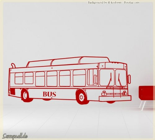Sunnywall.de Wandtattoo Bus Stadtbus Größe Größe 4