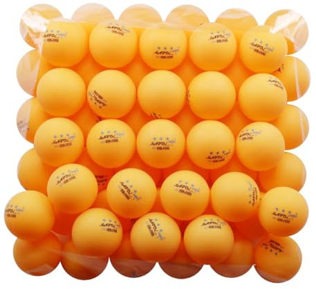 MAPOL 50 Stück orange 3-Sterne-Ping-Pong-Bälle, Großpackung, fortgeschrittenes Training, Tischtennisbälle