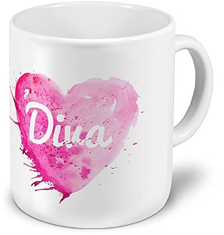XXL Riesen-Tasse mit Namen Diva - Motiv Colorpaint - Namenstasse, Kaffeebecher, Becher, Mug
