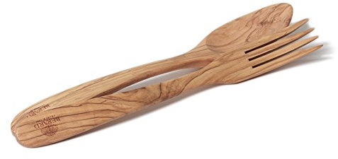 Berard Olive-Wood Handcrafted Salad-Server Set, 14 Inch