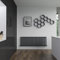 1380mm(w) x 500mm(h) Oval Tube Black Designer Landscape Radiator - 3090 BTU's Horizontal Central Heating Radiator