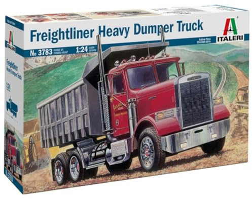 Italeri 3783 1:24 Freightliner schwerer Kipplaster - originalgetreue Nachbildung, Modellbau, Basteln, Hobby, Kleben, Plastikbausatz, Zusammenbauen, Mittel, Unlackiert