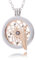 Morella Damen Halskette 70 cm Edelstahl und Anhänger mit Coin Traumfänger Rosegold 33 mm im Schmuckbeutel