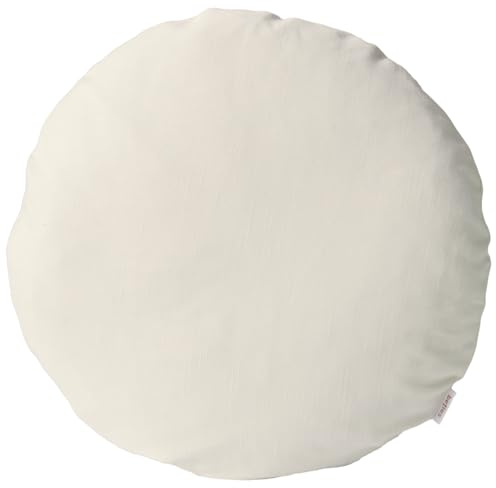 beties Farbenspiel Kissenhülle ca. Ø40 cm - Kissenbezug in interessanter Größen- und Farbauswahl - 100% Baumwolle für eine fröhlich Stimmung in Unifarben (Natur)