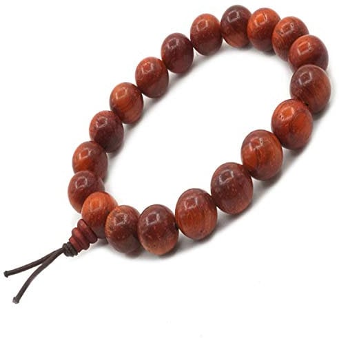 8 MM Sandelholz Bead Armband Tibetische Buddhistische Buddha Meditation Herren Elastic Armband Mala Gebetsperlen