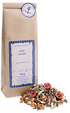 Früchtetee lose Leuchte Apfel, Hibiskus, Zitronengras, Orangen, Cranberries, Erdbeer Früchte Tee Zitrus-Beerenfrucht 500g