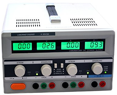 Duales regelbares Labornetzgerät 0-30V 5A beleuchtet EDI3005CIII LCD Labornetzteil Netzgerät