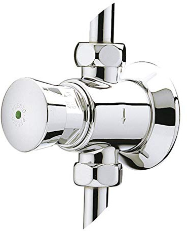 Presto 12 s/t 31001 Grifo temporizado de un agua para instalación mural con cuerpo de latón cromado