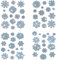 alles-meine.de GmbH 4 versch. Bögen: statisch haftende Fensterbilder - Glitzer/Glitter - Winter & Schneeflocken - Schneekristall/Schnee/Flocken - wiederverwendbar + sel..