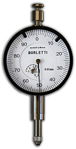 Borletti SC40ANT Comparatore Centesimale Antiurto a Quadrante, Corsa 5 mm