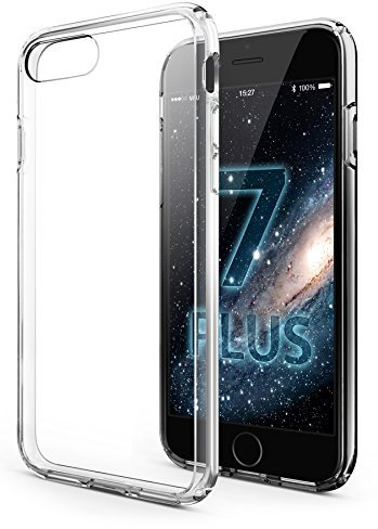 vau Hybrid Case Hülle kompatibel zu Apple iPhone 8 Plus / 7 Plus (Schutzhülle mit Fallschutz Clear transparent hart & weich)