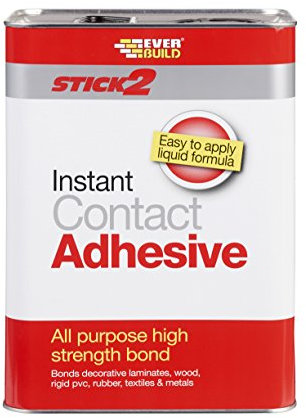 Everbuild Stick2 All Purpose Instant Contact Adhesive – Interior And Exterior Use – Rubber-Based – Excellent Weathering Properties – 5 Litre