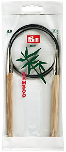 Prym 80 cm x 9 mm Circular Knitting Pins, Bamboo
