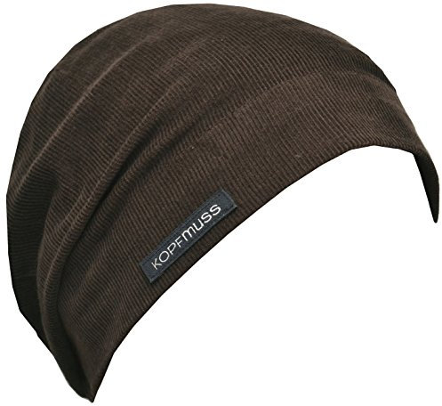 Kopfmuss - Unisex Ungefütterte Cordmütze Mokkabraun M