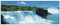ARTland Wanddeko Glasbilder Wandbild Glas Bild einteilig 125x50 cm Querformat Natur Landschaft Wasserfall Niagara Fälle Dschungel Urwald Blau T5SG