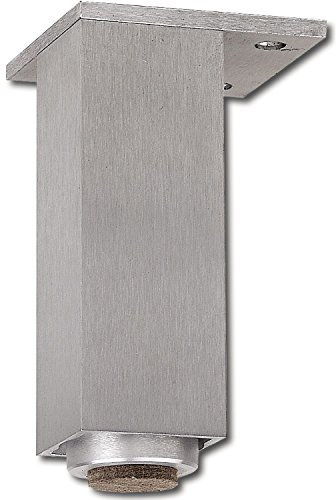 SIMAUSROM 4152160 Dekorfuß 40x40 mm, Länge 160 mm, verstellbar, Aluminium gebürstet
