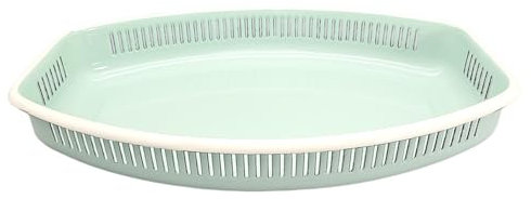linoows Emaille Brotkorb, Brötchenkorb, Brotkörbchen im Retrostil, Pastell Mint