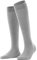 FALKE Damen Kniestrümpfe Softmerino W Kh Wolle Baumwolle lang einfarbig 1 Paar, Grau Light Grey Melange 3830, 37-38