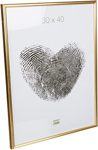 Deknudt Frames - Cadre photo en résine pour photo 30x40cm - doré - pour accrocher - pour affiches ou posters - S011A4 30x40