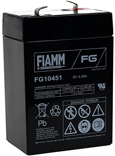 POWERY FIAMM Batteria ricaricabile da cambio per corrente di emergenza (USV) Tairui TP6-4.0 6V 4 5Ah, Lead-Acid, 6V