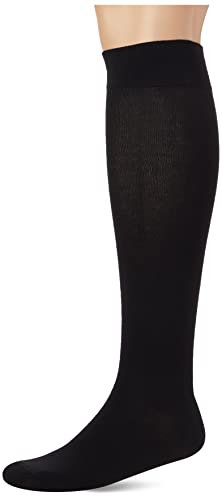 Nur Der Bambus Kniestrumpf Socke besonders weich & atmungsaktiv mit hohem Komfortbund Herren, schwarz, 39-42