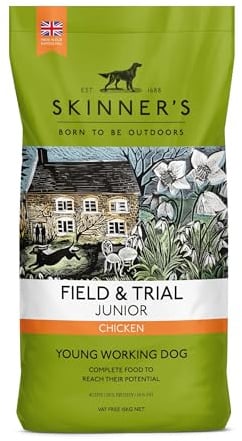 Skinner’s Field & Trial Junior – Complete Dry Food for Young Dogs, Balanced, Supports Gut Health, 15kg