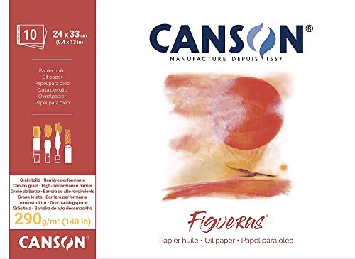 Canson 200857221 Figueras - Ölmalpapier, 24 x 33 cm, naturweiß