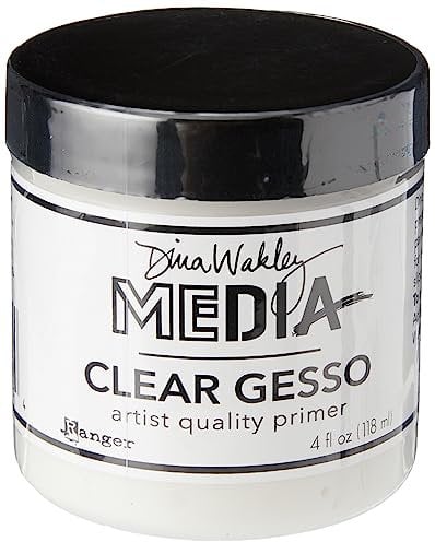 Dina Wakley Media Mediums Clear Gesso 4Oz Jar-