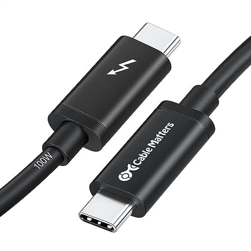 Cable Matters [Intel Certified 20G Thunderbolt 3 Cable (USB C Thunderbolt Cable) in Black 2m Supporting 8K@30Hz / 4K@120Hz, 100W Charging