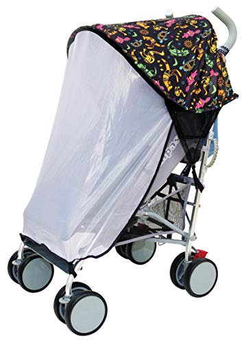 Dreambaby StrollerBuddy Extenda-Shade Baby Sun Shield - with Insect Netting & UPF 50+ UV Protection -Animal Print Design - Model F284