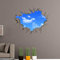 AUVS 3D- Selbstklebende Abnehmbaren Durchbrechen Die Mauer Vinyl Wandsticker/Wandgemälde Kunst Aufkleber Dekorateur ((Der Blaue Himmel Small (50cm x 70cm)))
