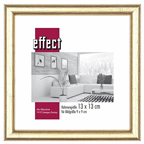 Effect Bilderrahmen 782523 Wandrahmen Profil 20, Holz, 13 x 13 cm, Gold