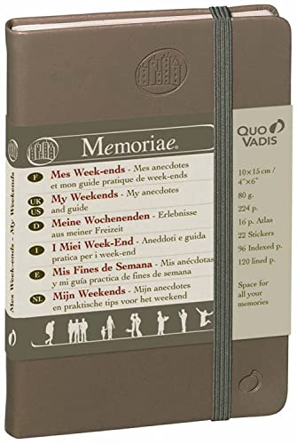 Notizbuch Memoriae, Meine Wochenenden: Erlebnisse aus meiner Freizeit. Mit Themenindexen, Stickern und Platz f. eigene Eintragungen. Mit Fächertasche u. Gummiband-Verschluss