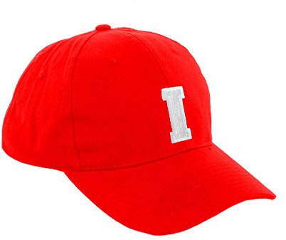 morefaz Unisex Jungen Mädchen Mütze Baseball Cap ROT Hut Kinder Kappe Alphabet A-Z TM