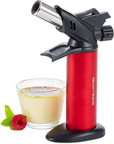 andrew james Professional Blow Torch for Cooking & DIY, Adjustable Flame Chef Blow Torch, Kitchen Blow Torch Great for Crème Brulee, Searing Meat, & More, Butane Gas Commercial Blow Torch 1300°C