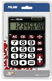 Milan 151708BL Blister Calculatrice Electronique 8 chiffres Touches grands