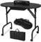 Yaheetech Folding Manicure Nail Table Nail Beauty Technician Desk Workstation with Drawer, Bag/Wrist Rest Black