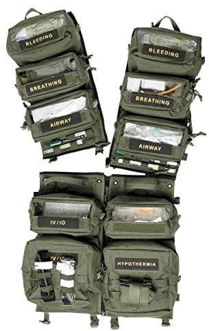 Tasmanian Tiger TT Medic Transporter Transportables Taschenpanel, Zusatz-Taschen Set für medizinische Ausrüstung, Medic Pouch Set (Oliv)